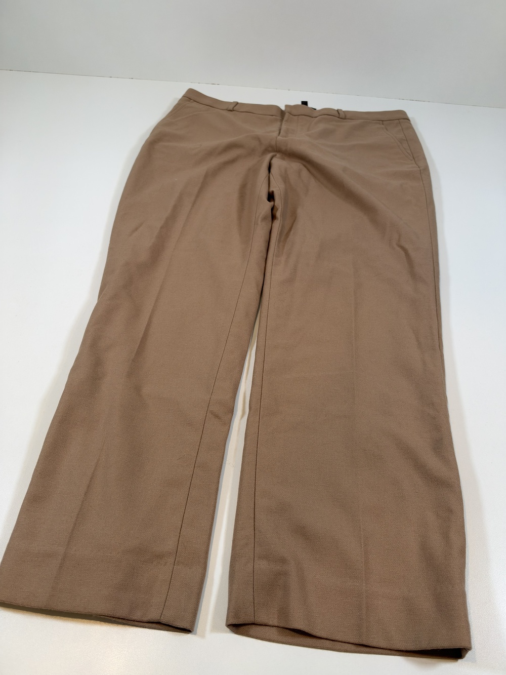 Banana Republic Pants Womens 16 Beige Ryan Mid Rise Straight Leg Wool Dress NWT